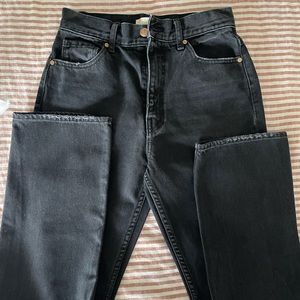 Smoke-wash black Ulla Johnson jeans (Agnes cut)